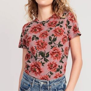 knit cotton T-Shirt pink romantic boho floral staple capsule piece easy costume